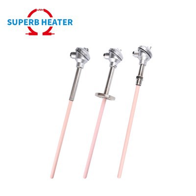 Synhwyrydd Tymheredd Uchel Diwydiannol Ffwrnais 1800c Thermocouple Ceramig Math BRS