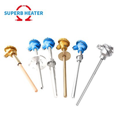 K Math 1200c Gwrth-ddŵr Head Thread Cysylltiad Armor Thermocouple Probe Trosglwyddydd